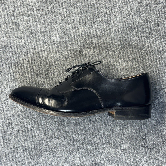 Johnston Murphy Optima Melton Cap Toe Oxford Black Leather Men 9.5D USA main image 8